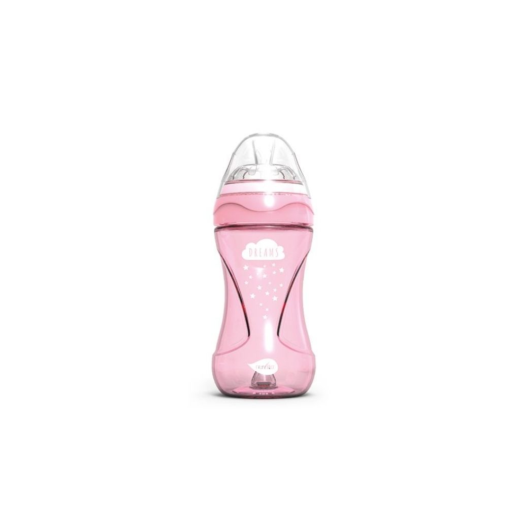 Biberon con valvola riduci coliche da 250ml - Rosa