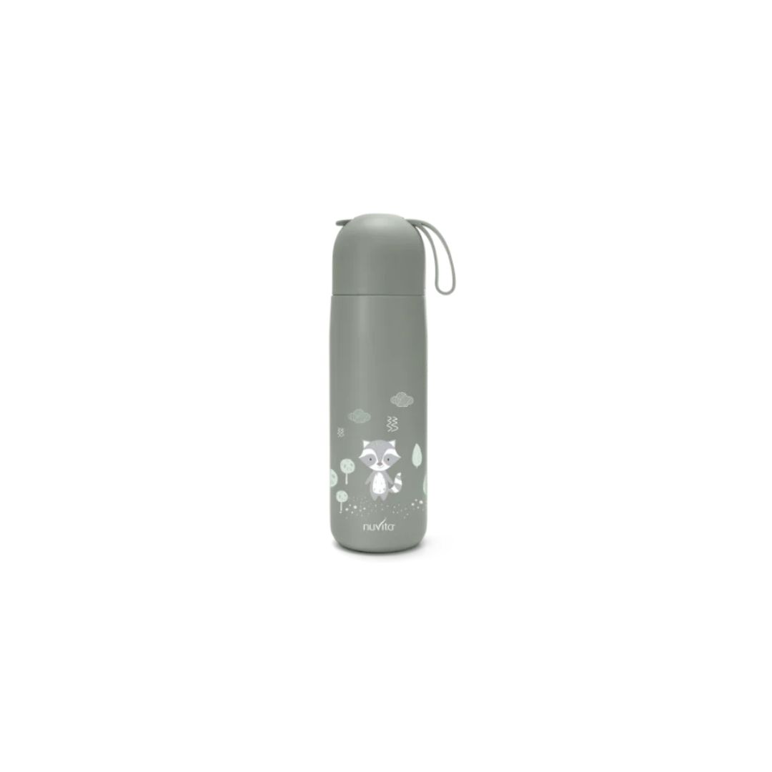 Borraccia termica con manico in silicone 400ml - Sage Green